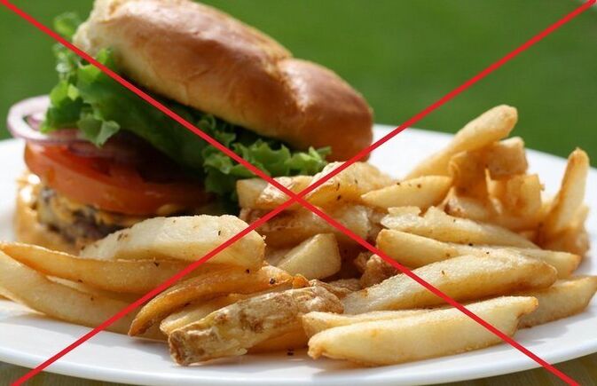 Fast Food-Verbot bei Osteochondrose der Wirbelsäule spin